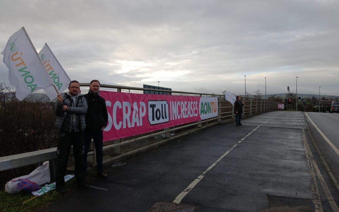 Aontú campaign to scrap toll increases takes to the street