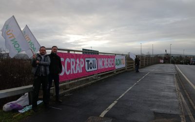 Aontú campaign to scrap toll increases takes to the street
