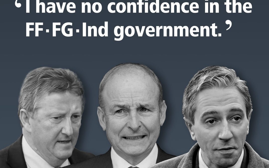 Sign: We have NO CONFIDENCE in this government